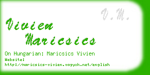 vivien maricsics business card